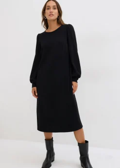 bonprix bonprix Vestido de punto de Punto di Roma Negro Discount