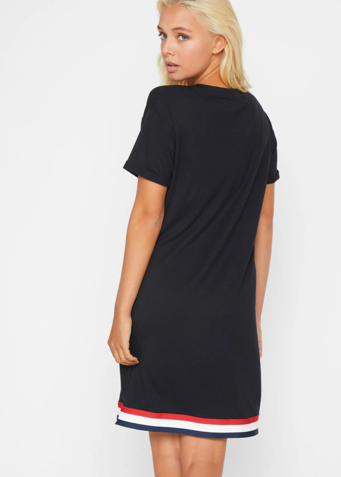 bonprix bonprix Vestido de punto de suave mezcla de viscosa Negro