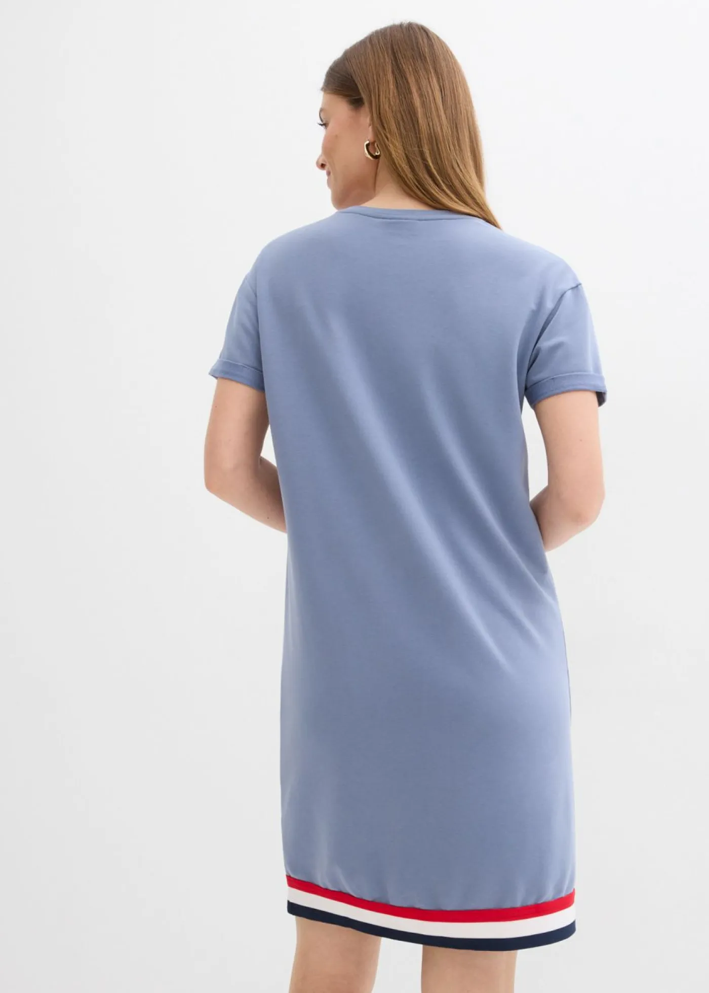 bonprix bonprix Vestido de punto de suave mezcla de viscosa Azul ahumado