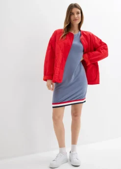 bonprix bonprix Vestido de punto de suave mezcla de viscosa Azul ahumado