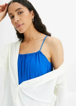 bonprix bonprix Vestido de punto de viscosa fluida Azul ártico Hot