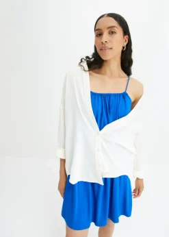 bonprix bonprix Vestido de punto de viscosa fluida Azul ártico Hot