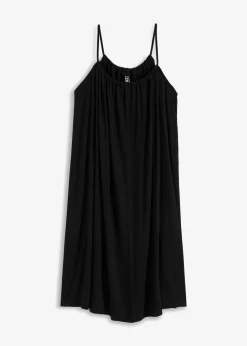 bonprix bonprix Vestido de punto de viscosa fluida Negro Online