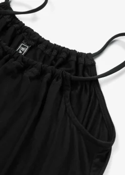 bonprix bonprix Vestido de punto de viscosa fluida Negro Online