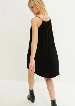 bonprix bonprix Vestido de punto de viscosa fluida Negro Online