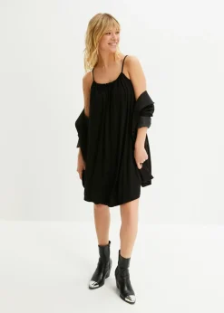 bonprix bonprix Vestido de punto de viscosa fluida Negro Online