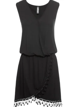 bonprix bonprix Vestido de punto de viscosa fluida Negro New