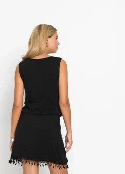 bonprix bonprix Vestido de punto de viscosa fluida Negro New