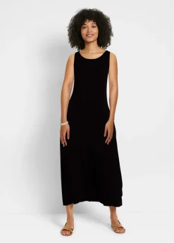 bonprix bonprix Vestido de punto de viscosa sostenible Negro Hot