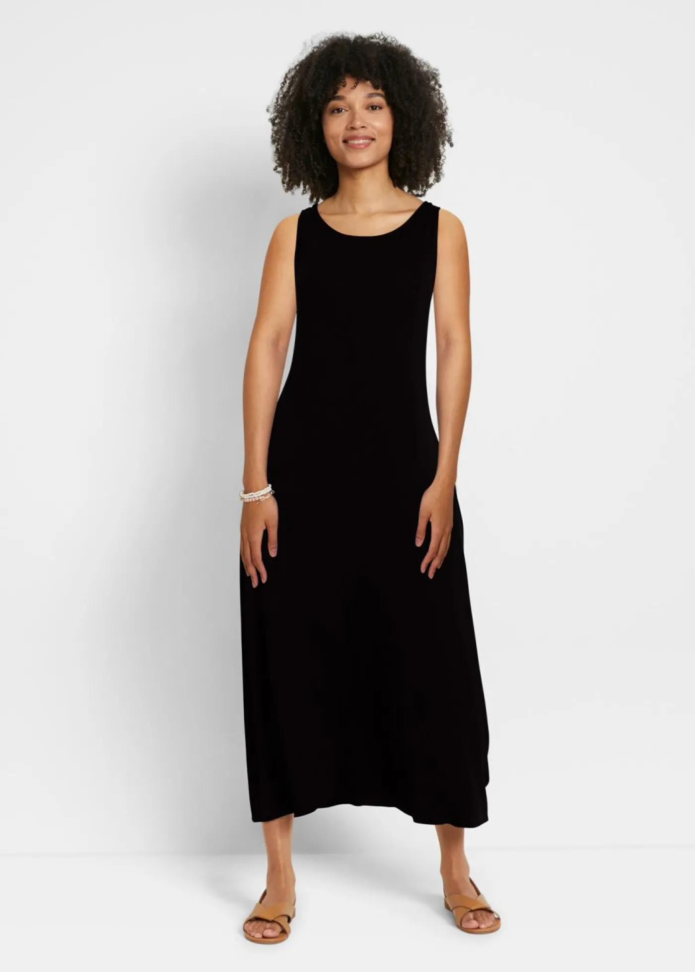 bonprix bonprix Vestido de punto de viscosa sostenible Negro Hot