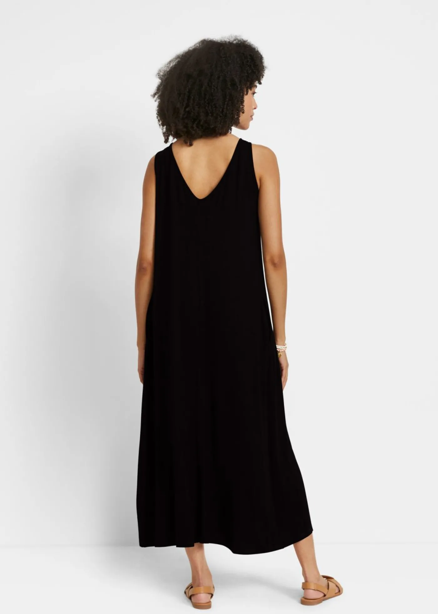 bonprix bonprix Vestido de punto de viscosa sostenible Negro Hot