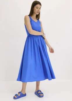 bonprix bonprix Vestido de punto en mezcla de materiales azul glaciar Online