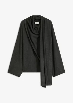 bonprix bonprix Vestido de punto fino de mezcla de viscosa suave Antracita jaspeado Sale