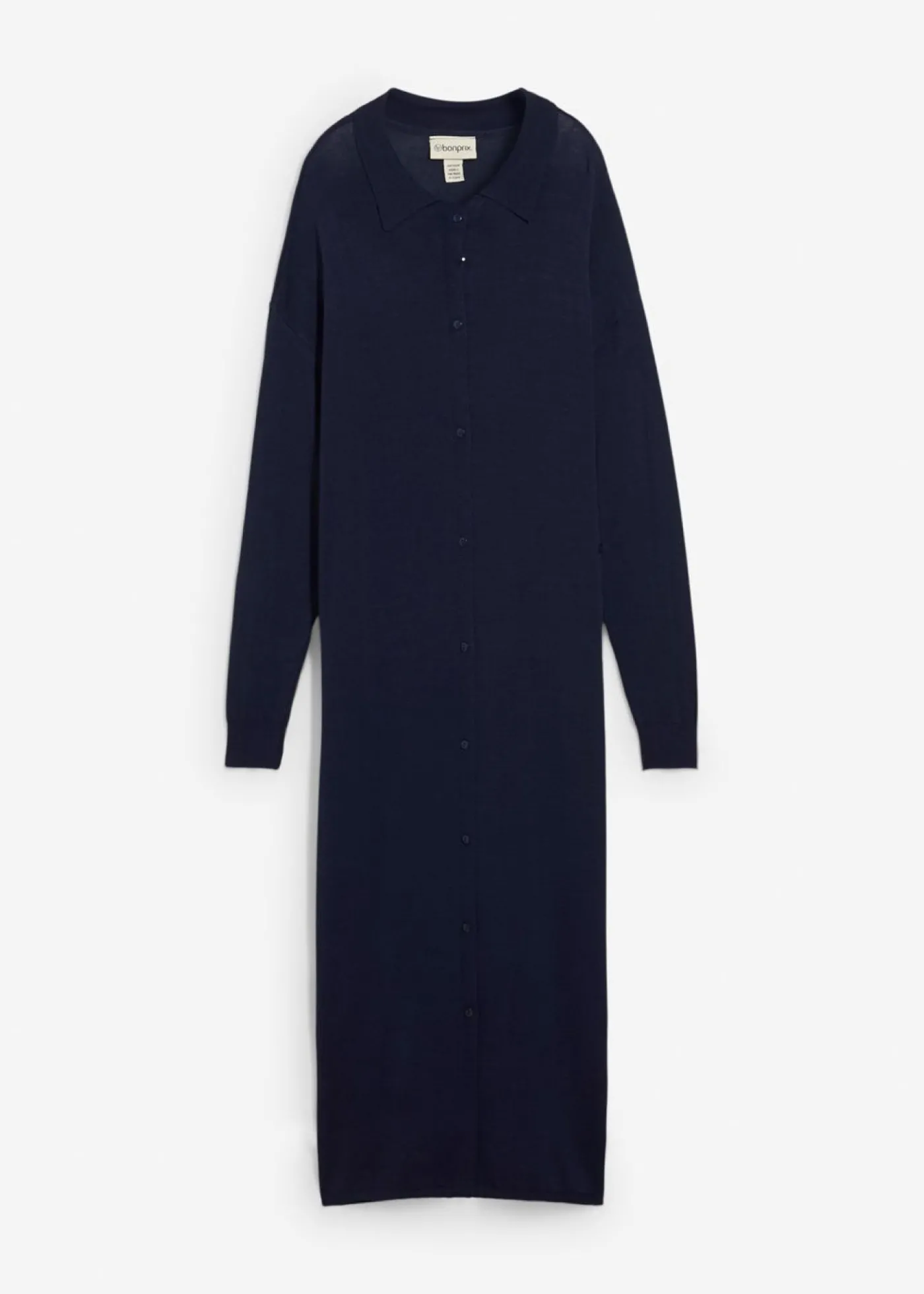 bonprix bonprix Vestido de punto fino de mezcla de viscosa Azul marino Hot