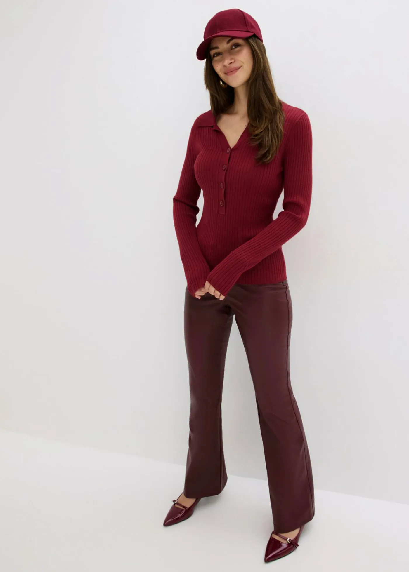 bonprix bonprix Vestido de punto fino de mezcla de viscosa suave Rojo Sale