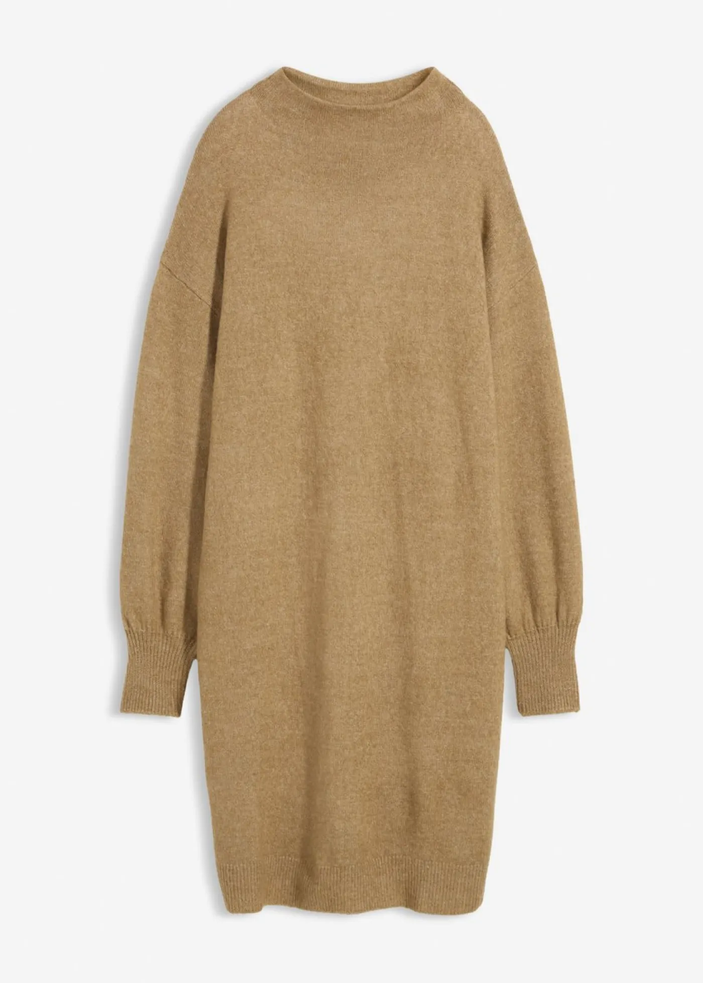 bonprix bonprix Vestido de punto jaspeado Caqui claro Online