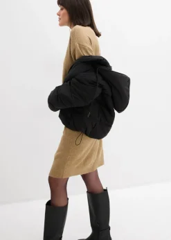 bonprix bonprix Vestido de punto jaspeado Caqui claro Online