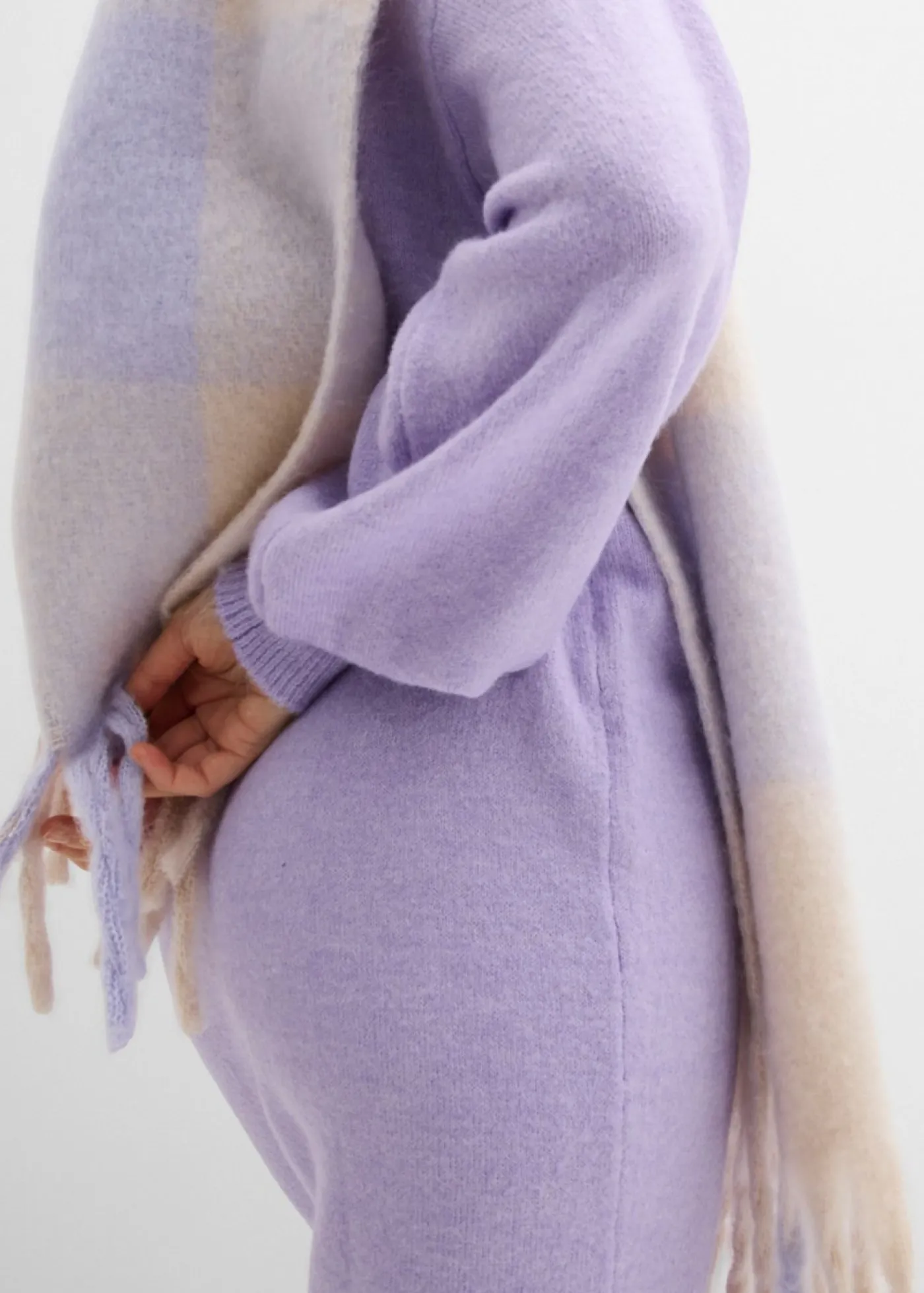 bonprix bonprix Vestido de punto jaspeado lila pastel