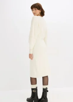 bonprix bonprix Vestido de punto Milano blanco perla New