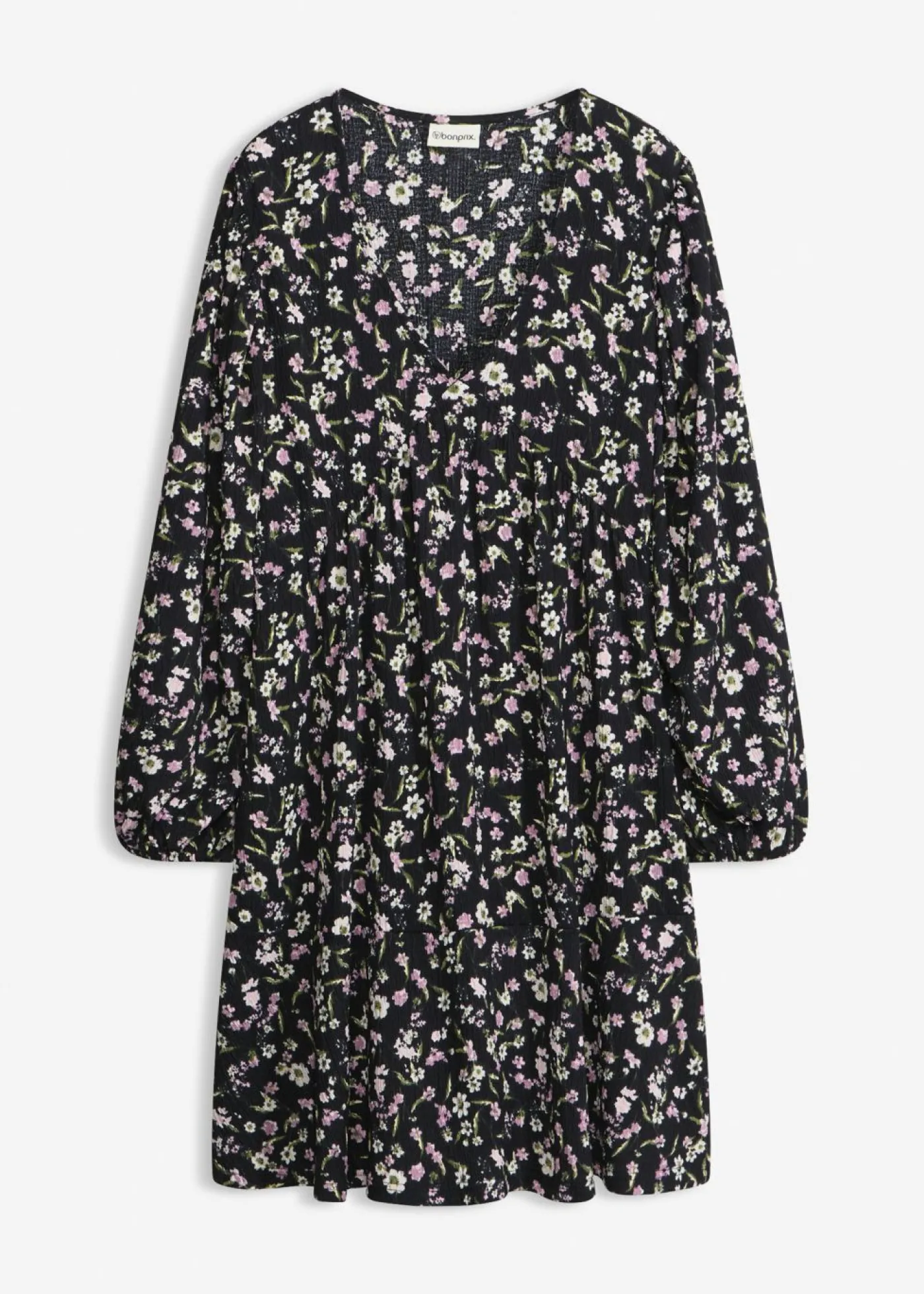 bonprix bonprix Vestido de punto tipo túnica Negro Online