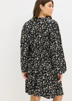 bonprix bonprix Vestido de punto tipo túnica Negro Online