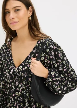 bonprix bonprix Vestido de punto tipo túnica Negro Online