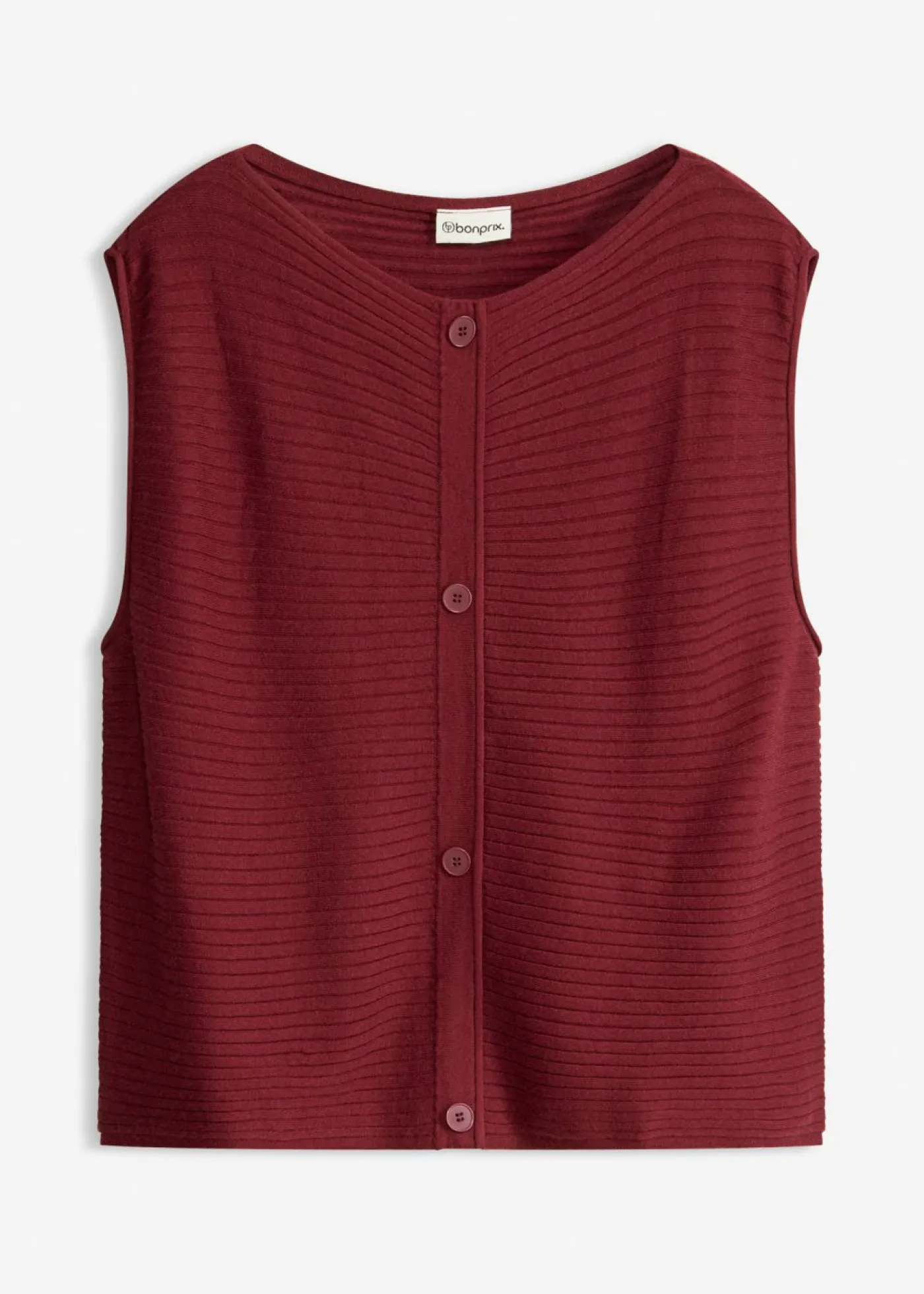 bonprix bonprix Vestido de punto y chaleco (2 piezas) Rojo rubí Hot
