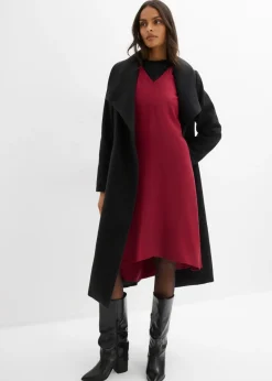 bonprix bonprix Vestido de sarga de lyocell fluido Rojo Sale