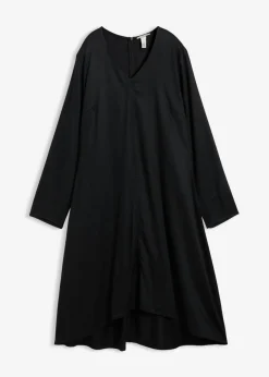 bonprix bonprix Vestido de sarga de lyocell fluido Negro Discount