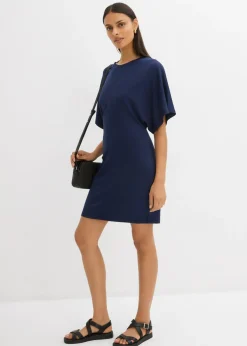 bonprix bonprix Vestido de suave Punto di Roma Azul marino Online