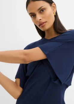 bonprix bonprix Vestido de suave Punto di Roma Azul marino Online