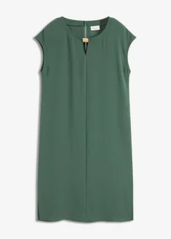 bonprix bonprix Vestido de tejido estructurado verde sombra Sale