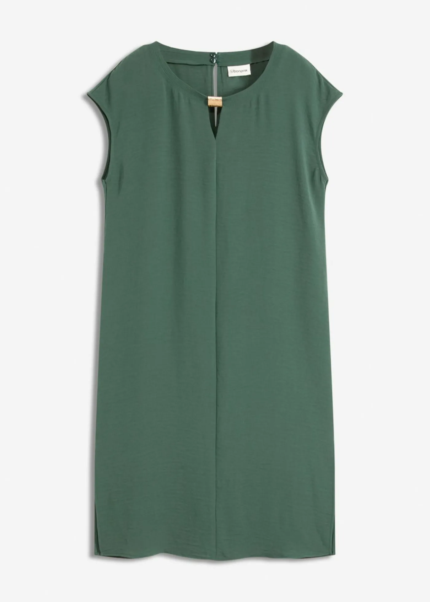 bonprix bonprix Vestido de tejido estructurado verde sombra Sale