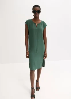 bonprix bonprix Vestido de tejido estructurado verde sombra Sale