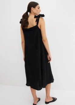 bonprix bonprix Vestido de tirantes de muselina suave Negro Best