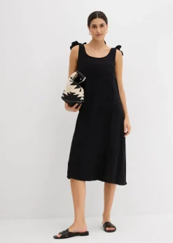 bonprix bonprix Vestido de tirantes de muselina suave Negro Best