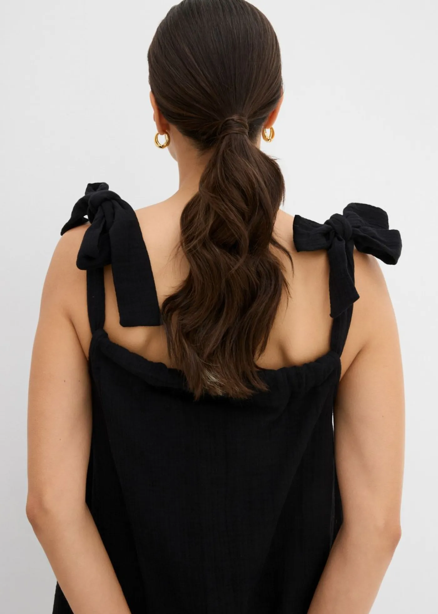 bonprix bonprix Vestido de tirantes de muselina suave Negro Best