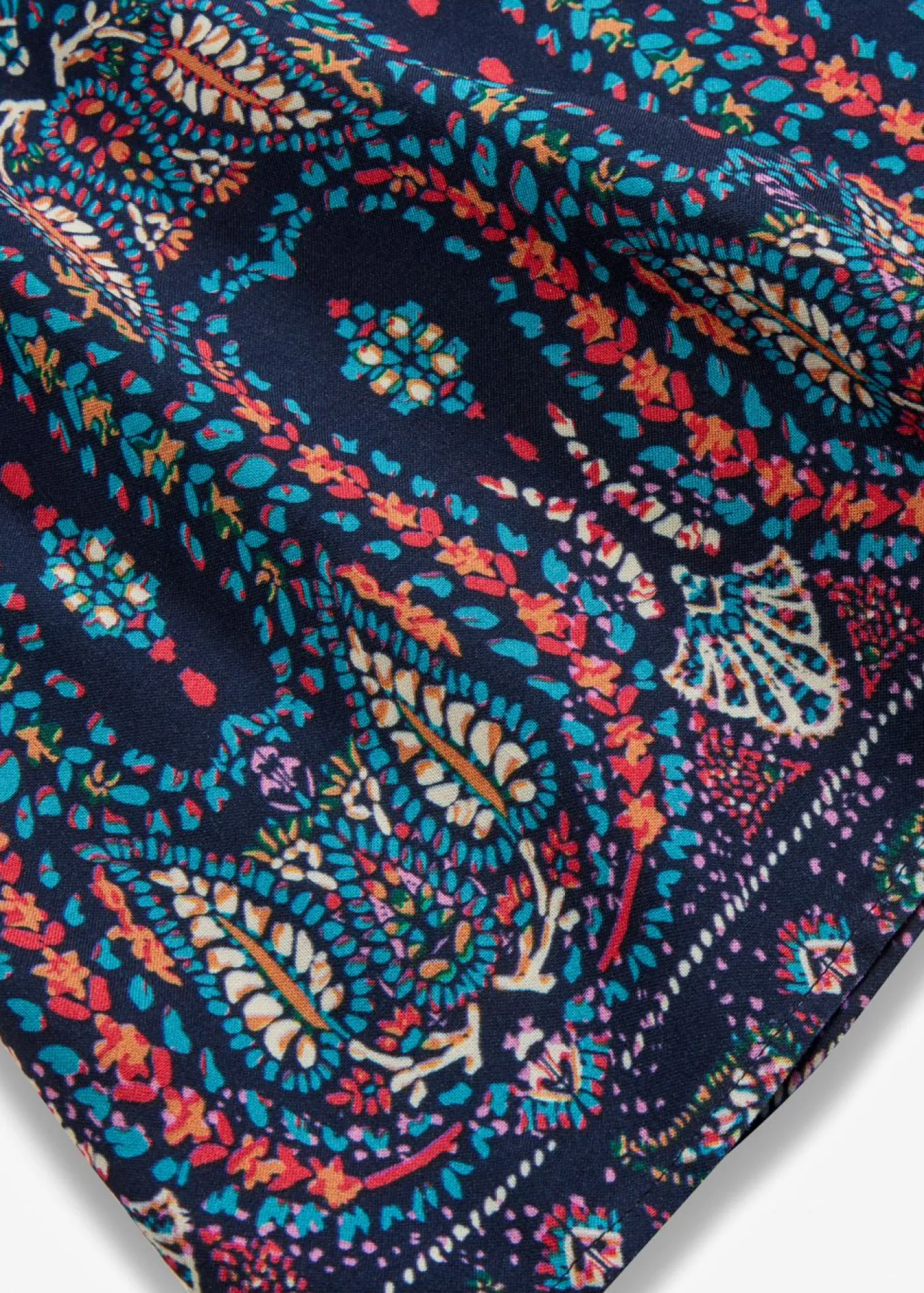 bonprix bonprix Vestido de tirantes de viscosa fluida Azul oscuro estampado New