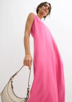 bonprix bonprix Vestido de tirantes de viscosa fluida Rosa Hot