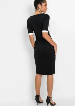 bonprix bonprix Vestido de tubo Negro-blanco Discount