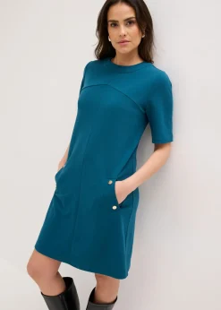 bonprix bonprix Vestido de tubo con elastano Petróleo azul Discount