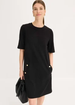 bonprix bonprix Vestido de tubo con elastano Negro Hot