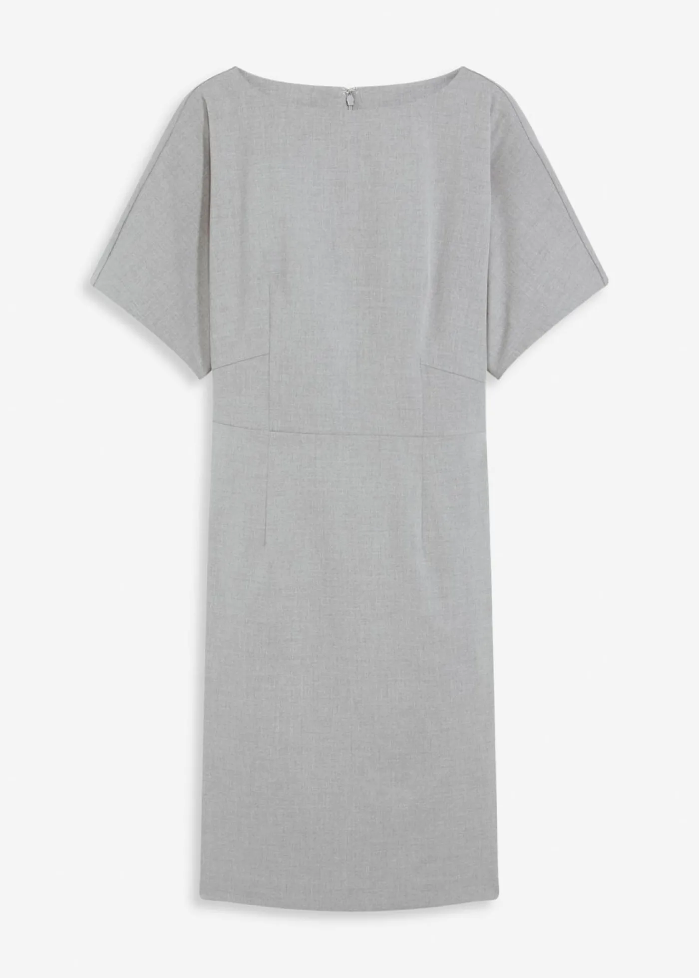 bonprix bonprix Vestido de tubo con mangas tipo murciélago Gris jaspeado