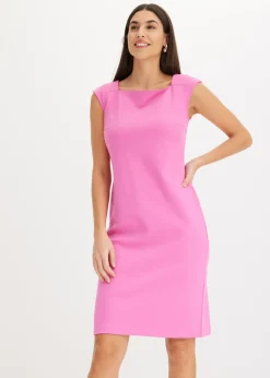 bonprix bonprix Vestido de tubo en Punto di Roma Fucsia claro New