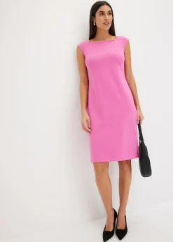 bonprix bonprix Vestido de tubo en Punto di Roma Fucsia claro New
