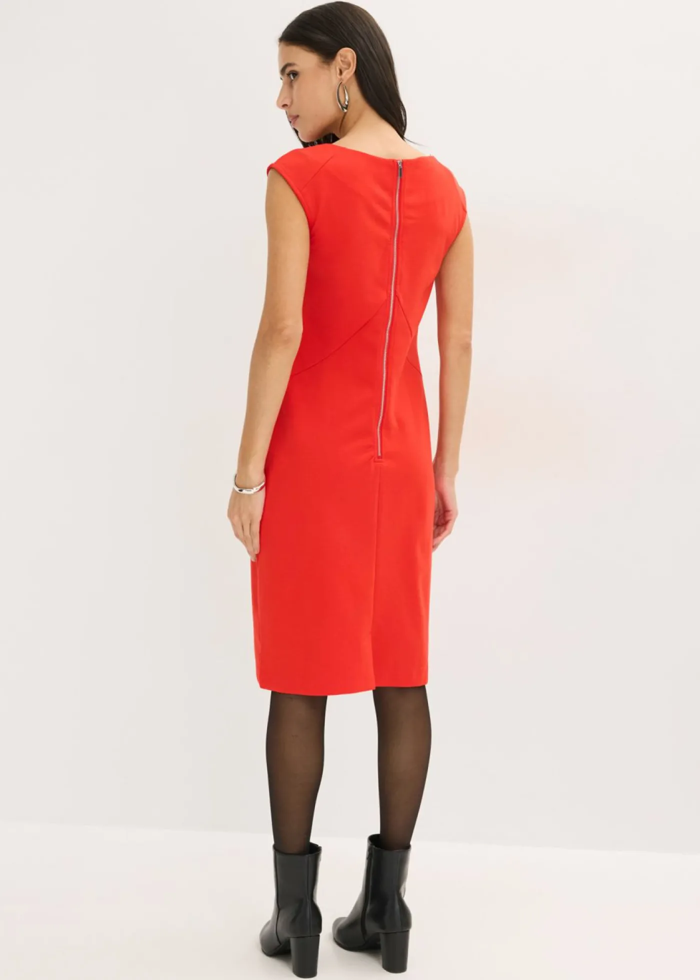 bonprix bonprix Vestido de tubo en Punto di Roma fresa Discount