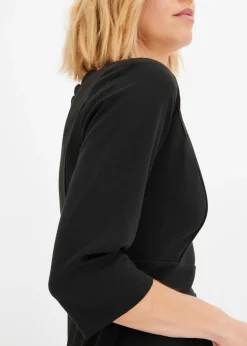 bonprix bonprix Vestido de tubo en Punto di Roma Negro Clearance