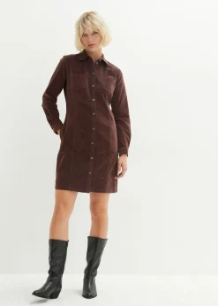 bonprix bonprix Vestido elástico de pana Marrón tierra Best