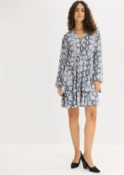 bonprix bonprix Vestido estampado Negro-blanco con estampado de serpiente Hot