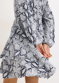 bonprix bonprix Vestido estampado Negro-blanco con estampado de serpiente Hot